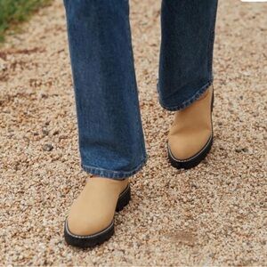 Jenni Kayne Beige Ankle Boots with Black Soles